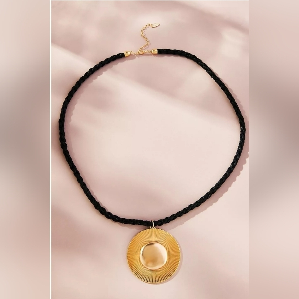 Anthropologie,Restored Vintage Collection: Large Round Pendant Necklace- NEW!!